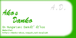 akos danko business card